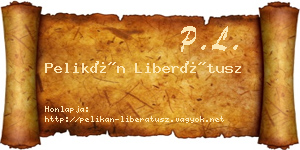 Pelikán Liberátusz névjegykártya